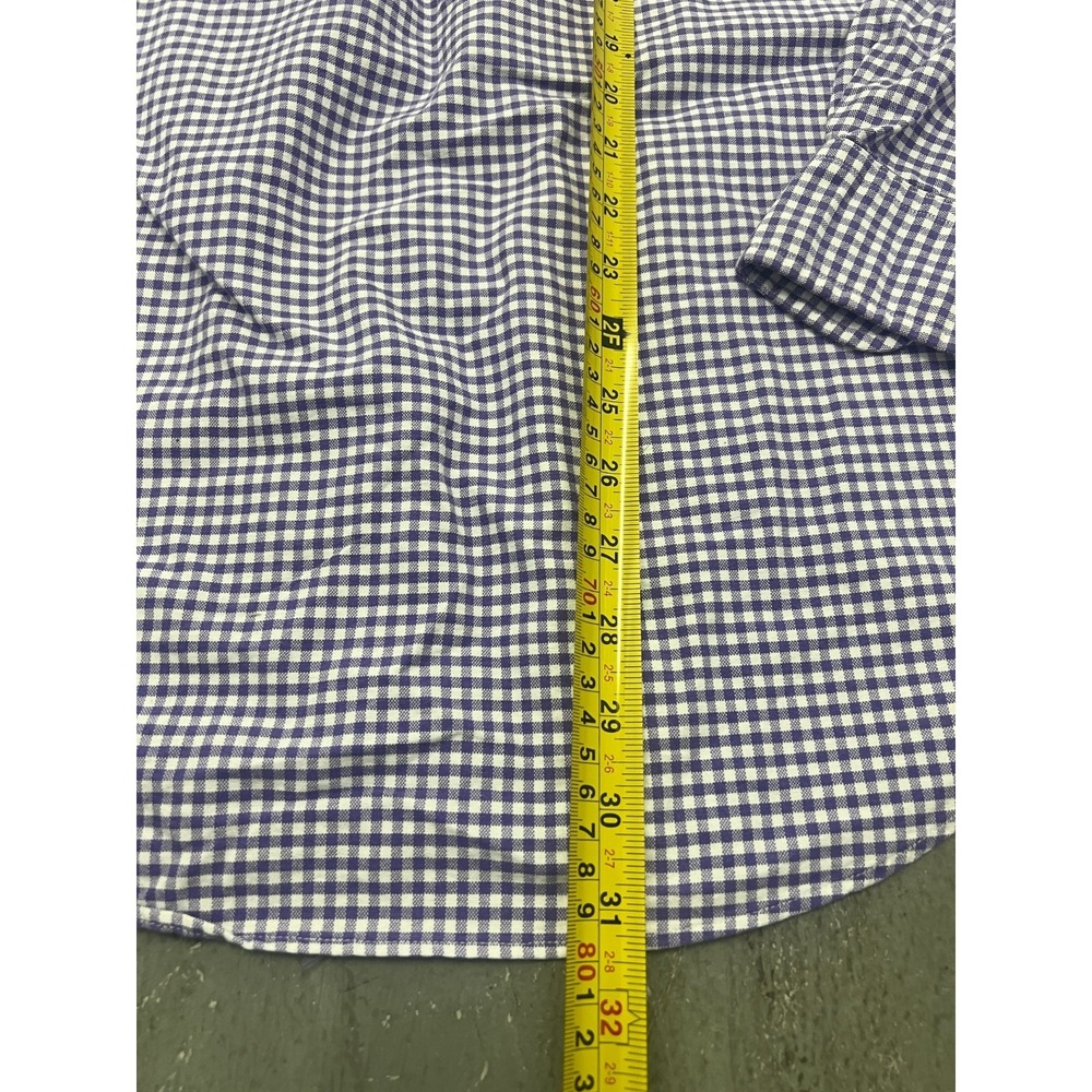 Polo Ralph Lauren Shirt Mens L White Purple Gingham Pony Embroidered Button-Down - Picture 7 of 11